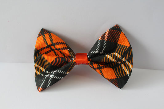 Plaid Halloween Small Bow 2024