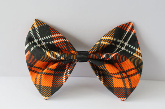 Plaid Halloween Medium Bow 2024