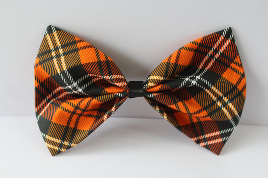 Plaid Halloween Large Bow 2024