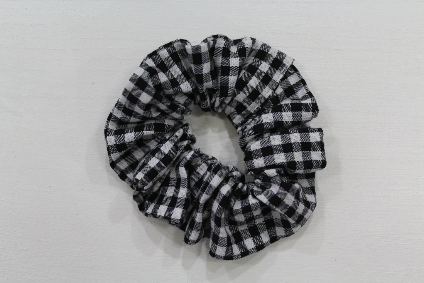 Black Gingham Scrunchie