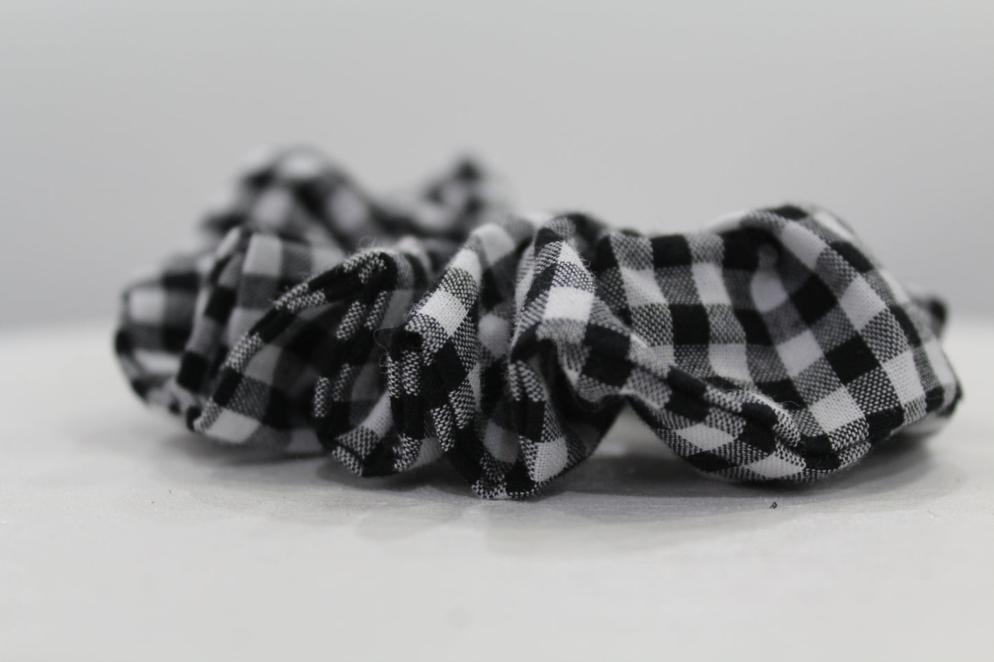 Black Gingham Scrunchie