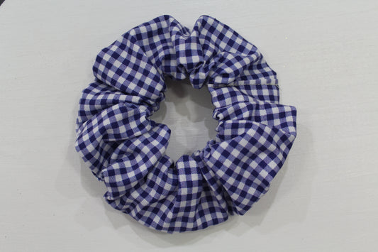 Purple Gingham Scrunchie