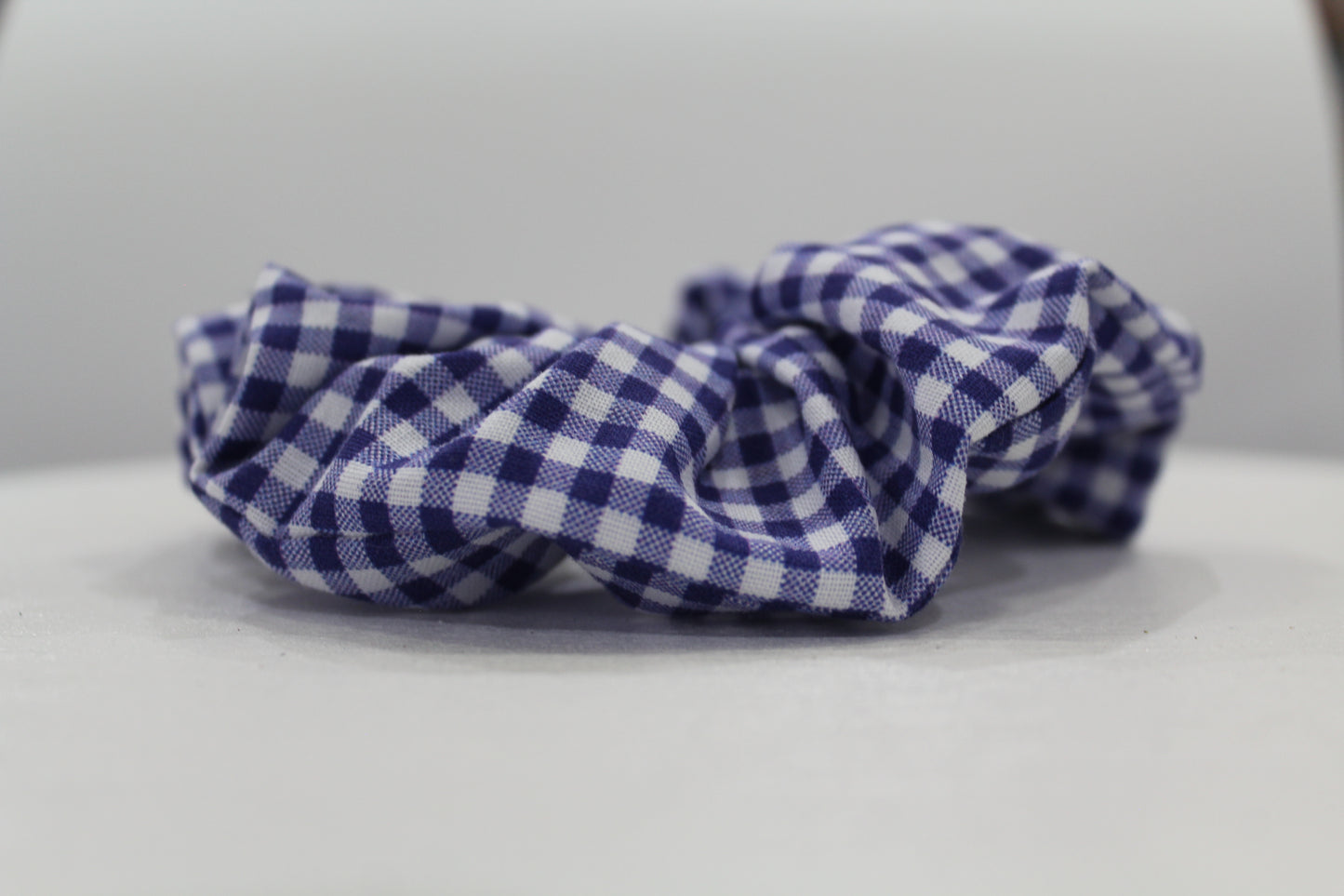 Purple Gingham Scrunchie