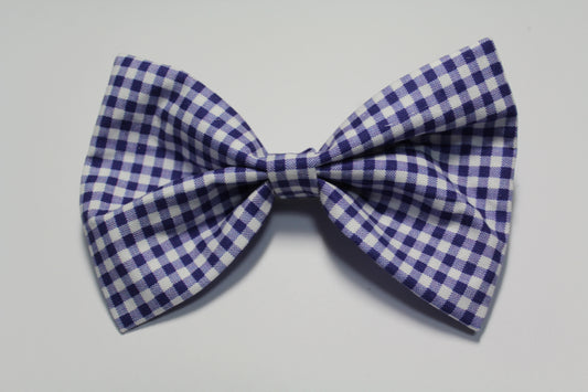 Purple Gingham Large Bow