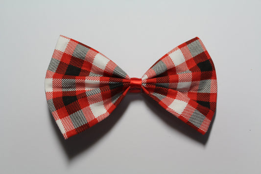 Red and Black Gingham Large Bow