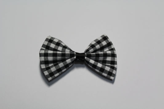 Black Gingham Small Bow