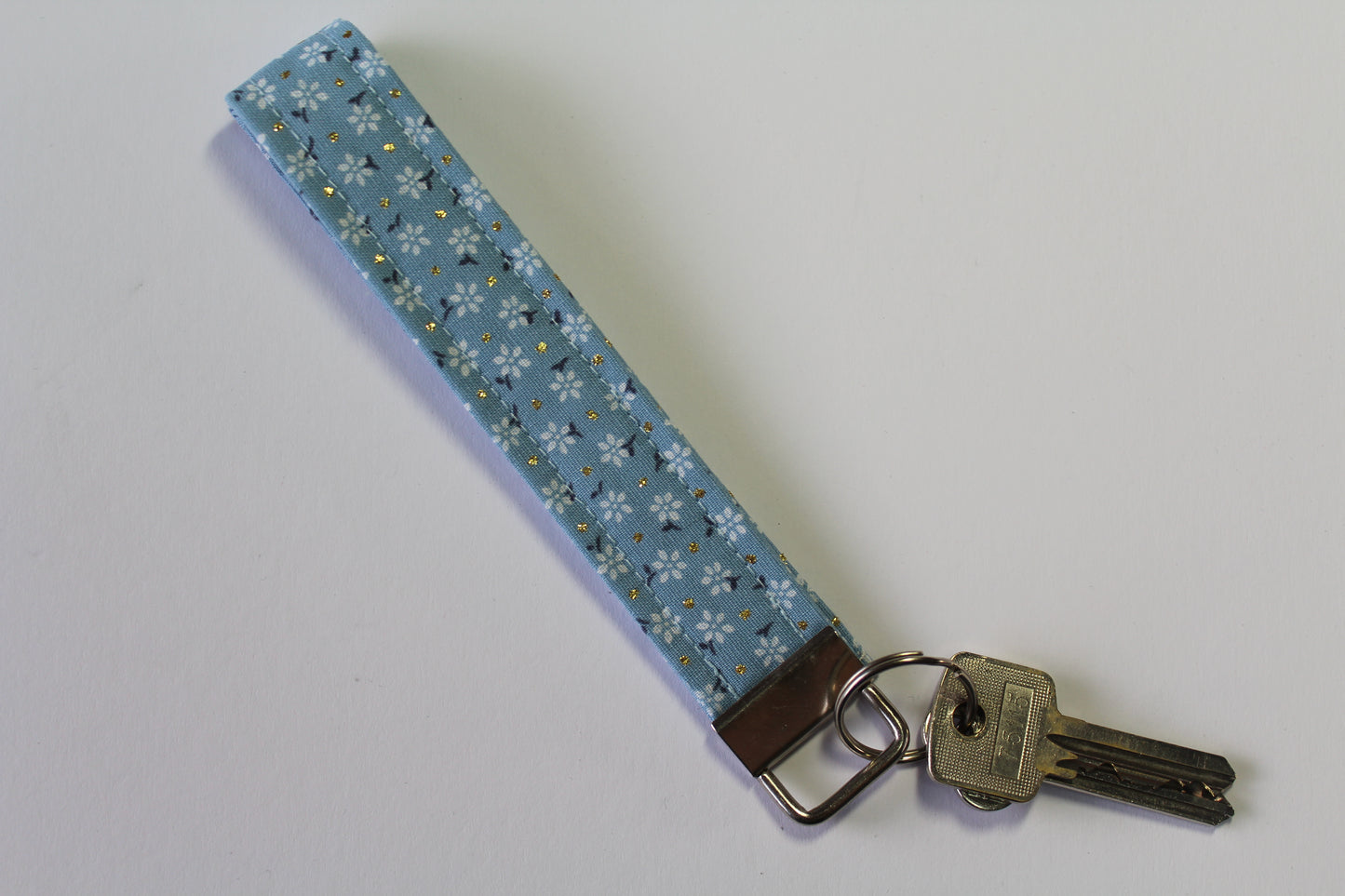 Olivia Dusty Blue Key Wristlet