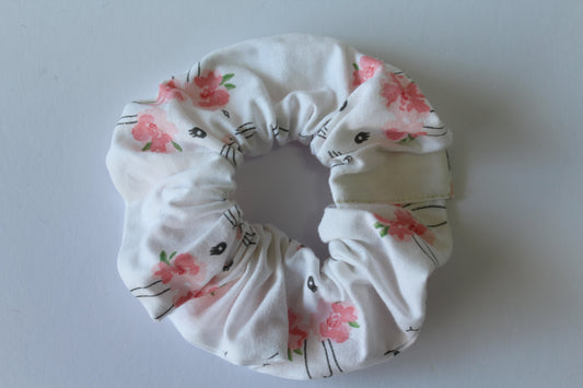 Flower Bunny Scrunchie