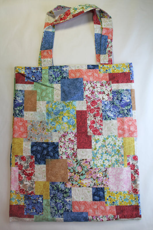 Floral Patchwork Tote Bag