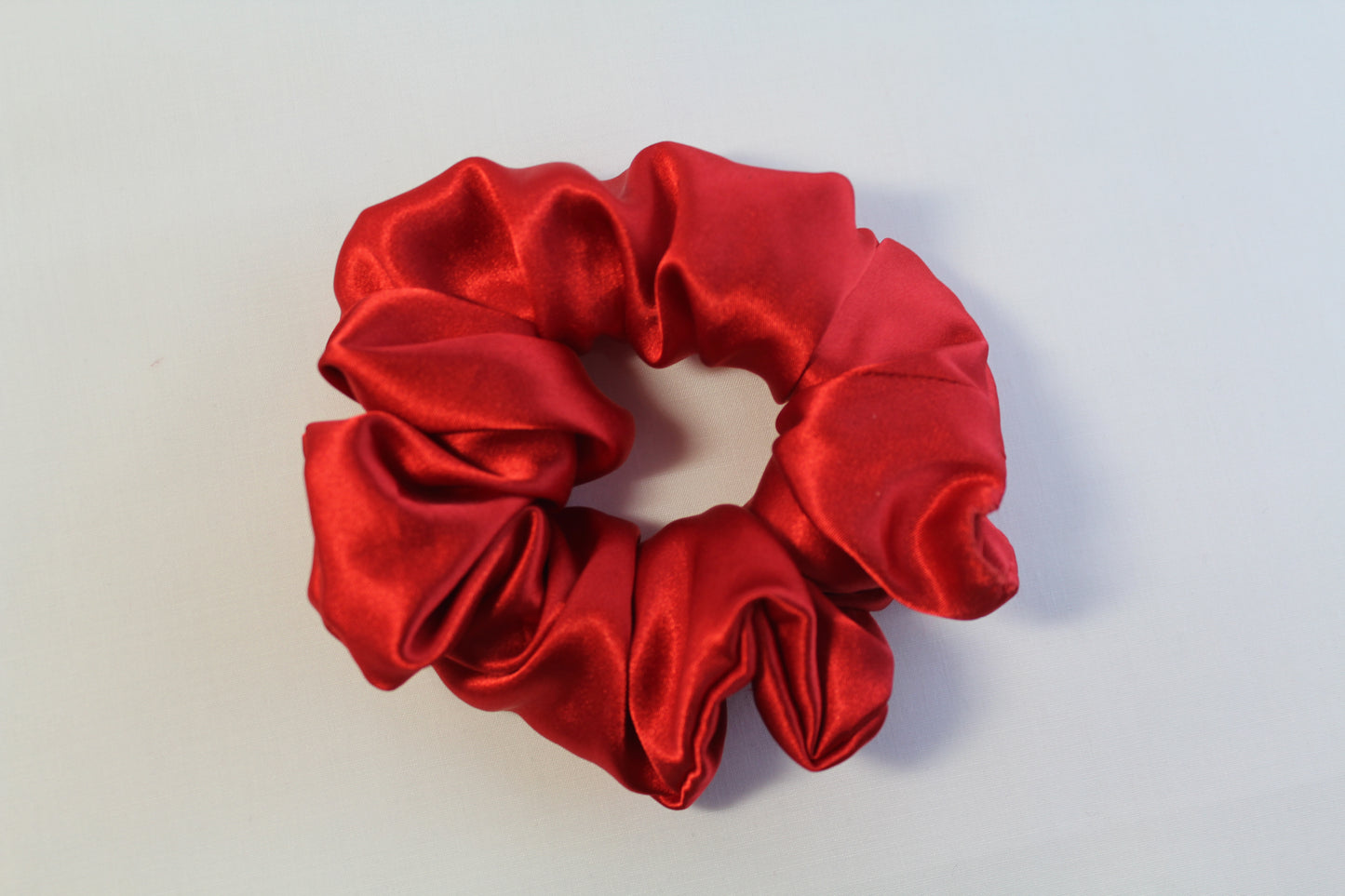 Red Satin Scrunchie