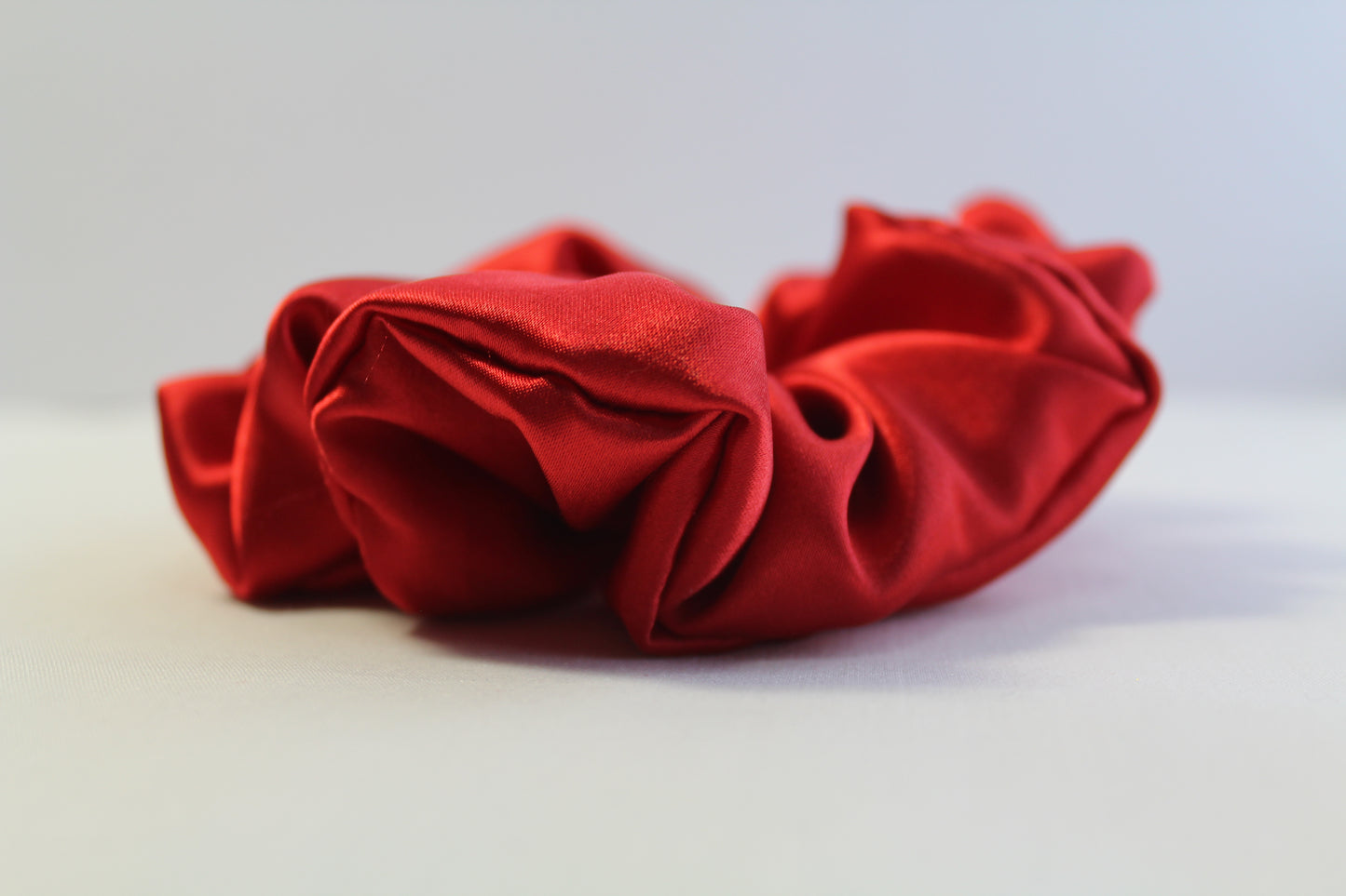 Red Satin Scrunchie