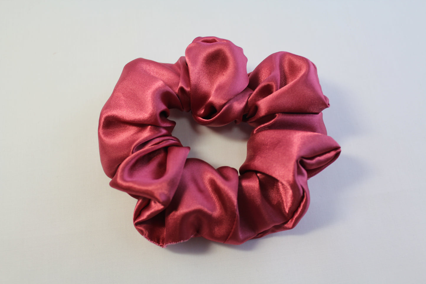 Cyclamen Pink Satin Scrunchie