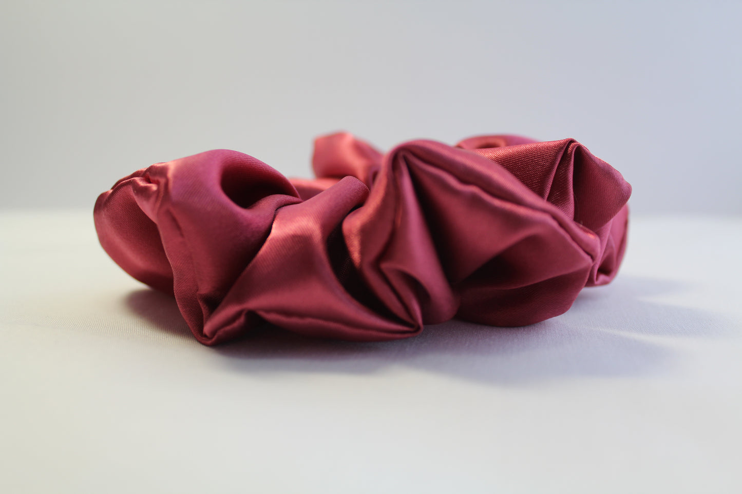 Cyclamen Pink Satin Scrunchie