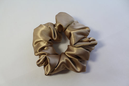 Dark Gold Satin Scrunchie