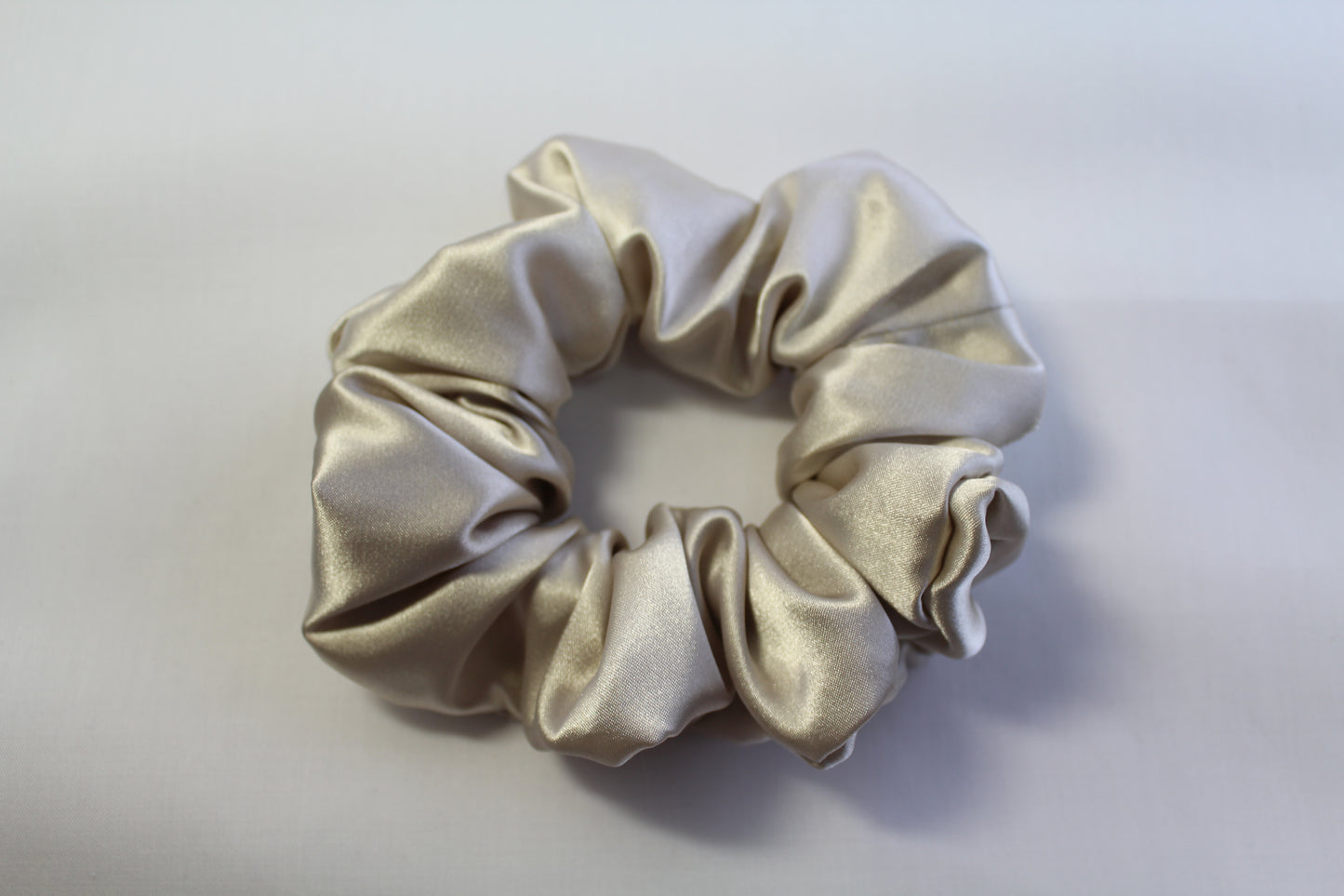 Champagne Satin Scrunchie