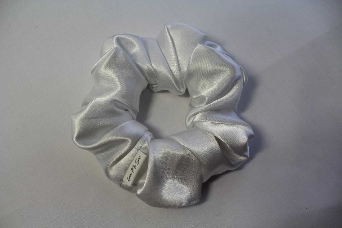 White Satin Scrunchie